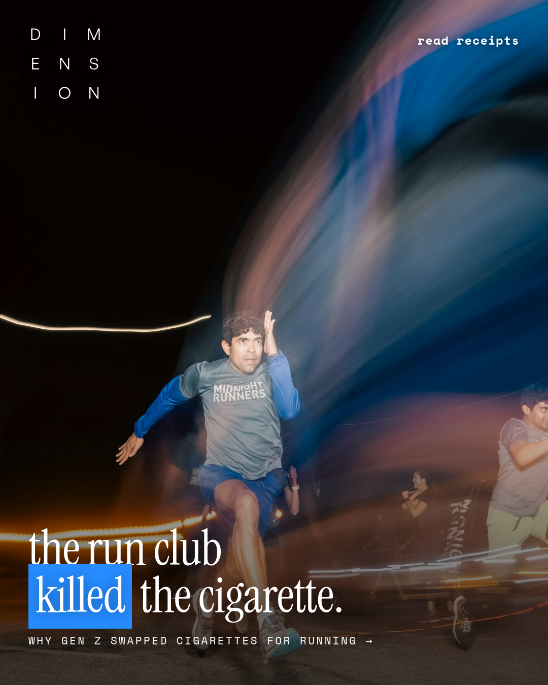 read receipts 007 - run club cover: the run club killed the cigarette