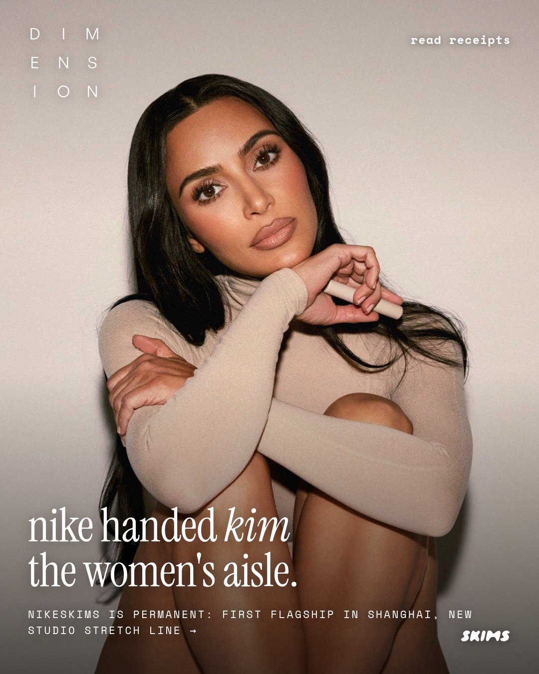 read receipts 002 - kim kardashian / nikeskims cover: nike handed kim the women's aisle